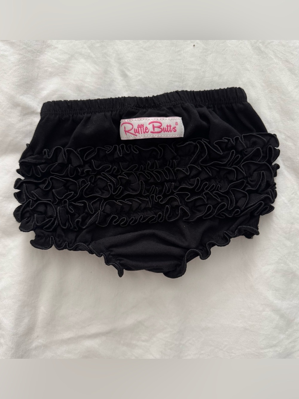Ruffle Butts Black Ruffle Bloomers 6-12months black